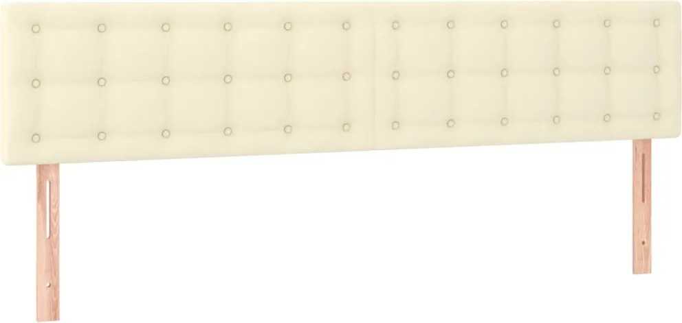 vidaXL Tăblii de pat, crem, 180x5x78/88 cm, piele ecologică