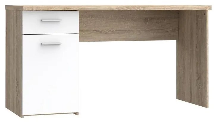 Birou GINO alb/stejar Sonoma