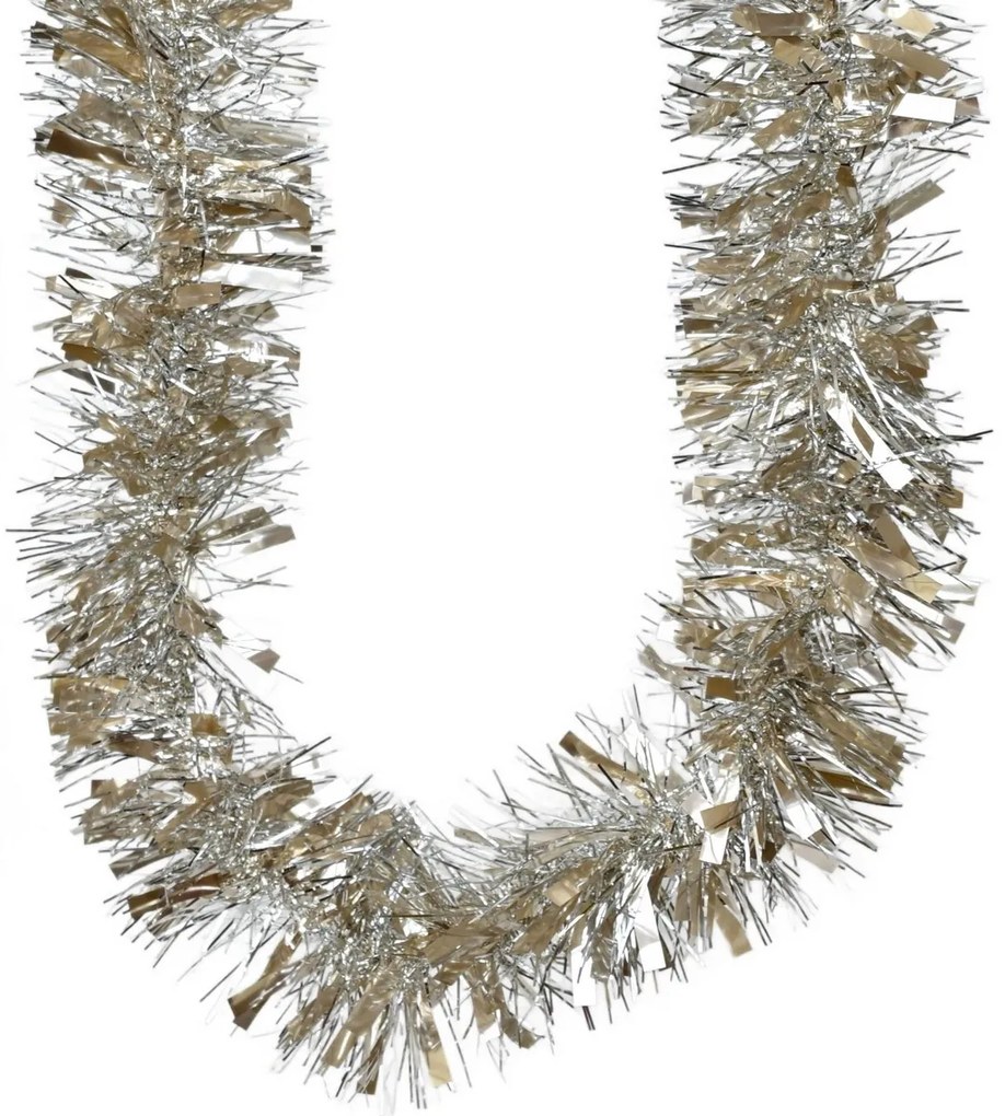 Ghirlanda de Crăciun bogată Champagne, 2 m, SET DE 2 BUCĂȚI