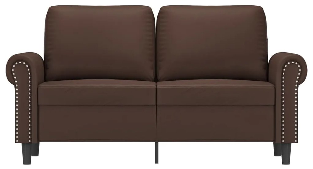 Canapea cu 2 locuri, maro, 120 cm, piele ecologica Maro, 152 x 77 x 80 cm