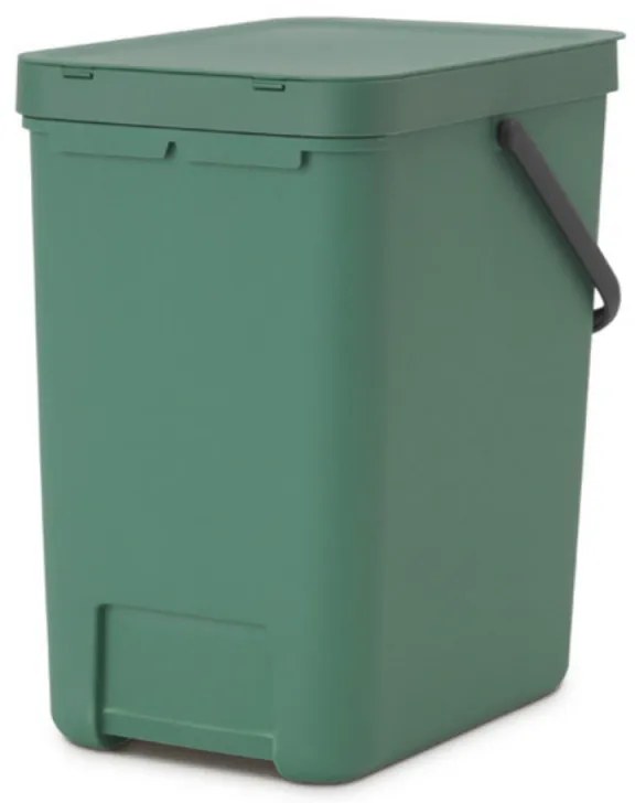 Cos de gunoi colectare selectiva Brabantia Sort&Go 1003236, 25 L, Maner, Montabil pe perete, Verde inchis