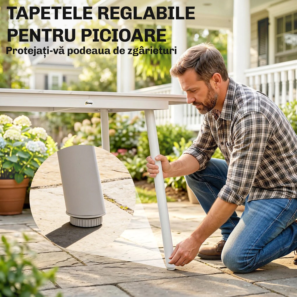 Outsunny grădină terasă lemn fals | Aosom Romania