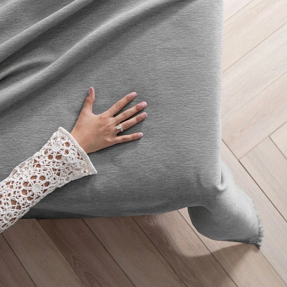 Cuvertură gri din janilie 220x240 cm Talo – Filumi