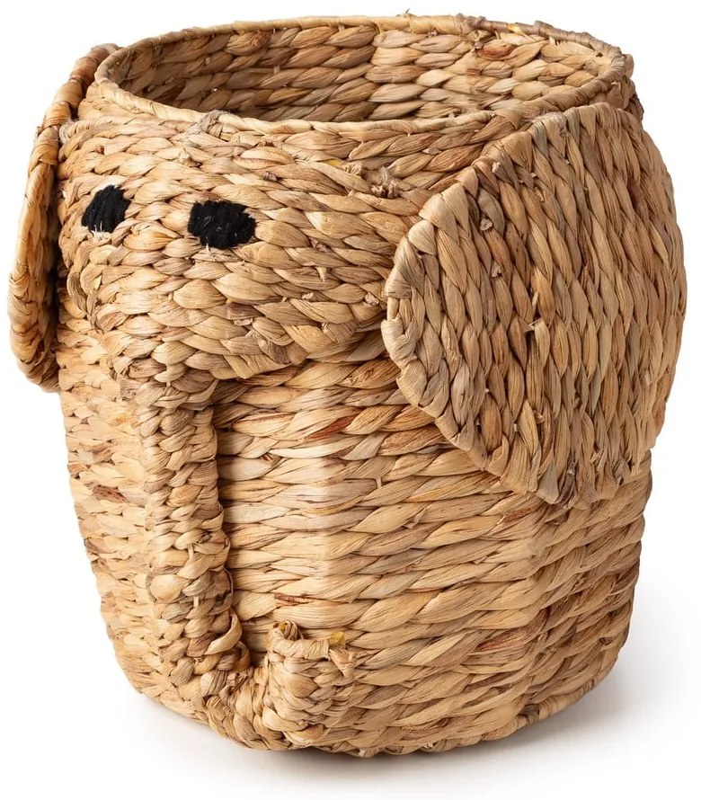Coș de jucării pentru copii în culoare naturală din zambilă de apă ø 30x35 cm Elephant – Compactor