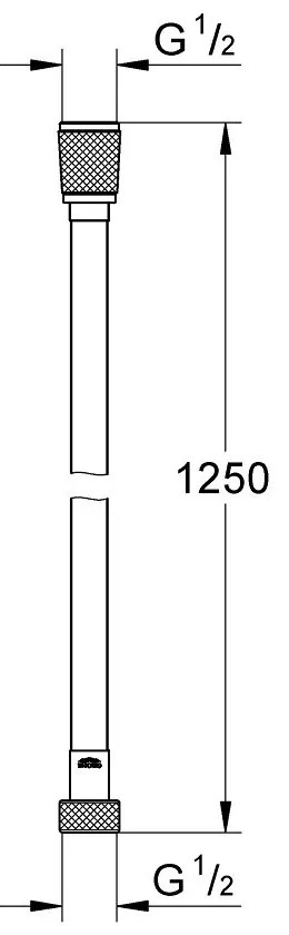 Furtun de dus Silverflex 125 cm, Cool Sunrise Auriu lucios