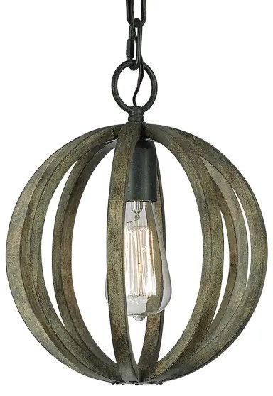 Lustră pe lanț ALLIER 1xE27/60W/230V stejar Elstead FE-ALLIER-P-S-WW