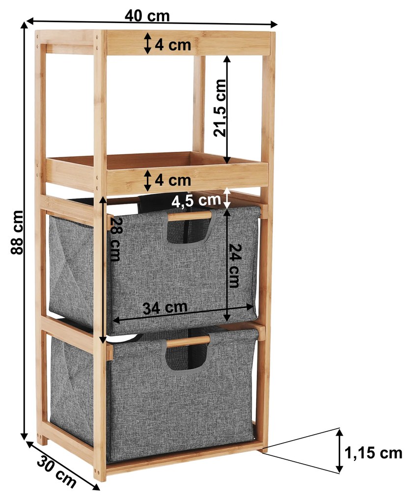 Raft Kendra (bambus + gri). 1065193
