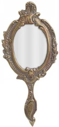 Oglinda de mana Ducessa auriu antichizat 25 cm