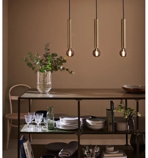 Lustră pe cablu SENCILLO 3xE27/40W/230V aurie Markslöjd 108261