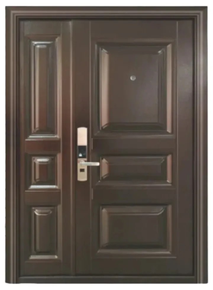 Usa metalica dubla de exterior cu izolatie si vizor Novo Doors ND5001 ,deschidere stanga dreapta, 1 yala, dimensiuni multiple,tabla 0.7 mm, balamale