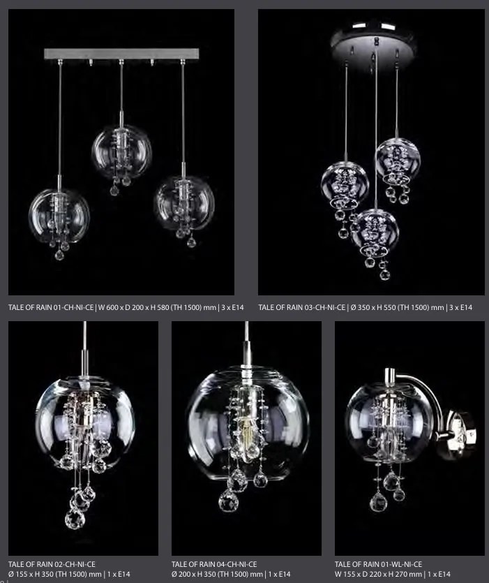 Pendul, Lustra deosebita design LUX TALE OF RAIN 02-CH