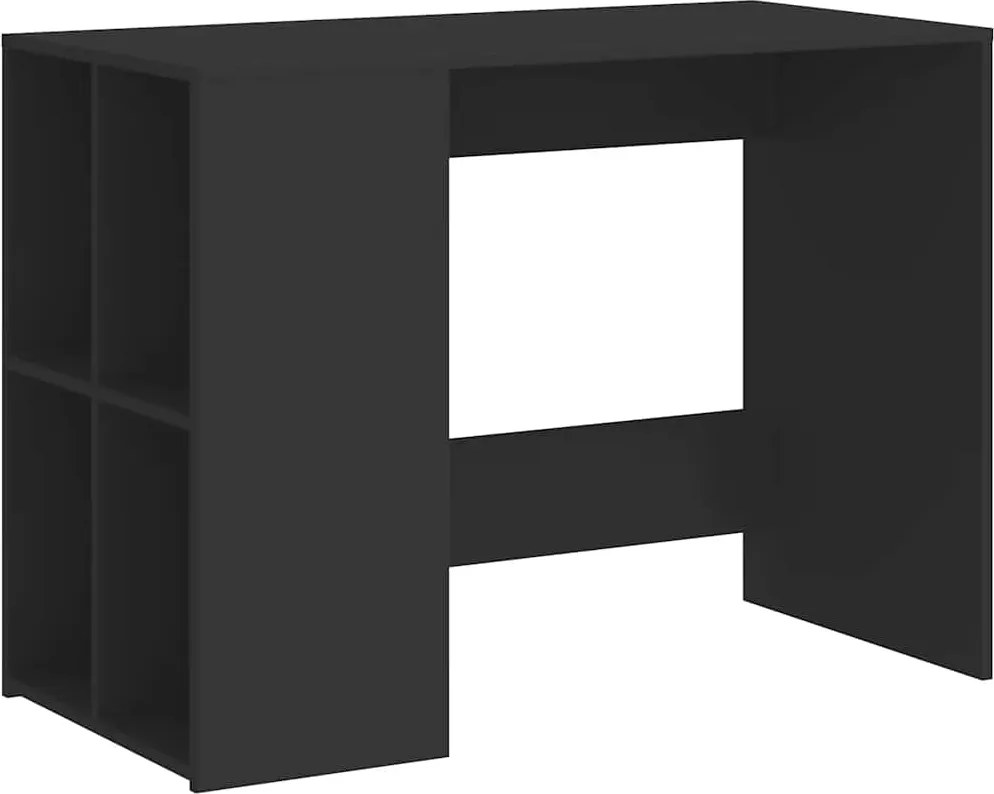 vidaXL Birou, negru, 102x50x75 cm, lemn prelucrat