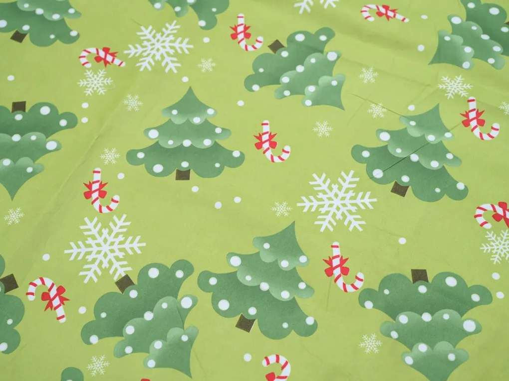 Lenjerie de pat din microfibra CHRISTMAS TREE verde Dimensiune lenjerie de pat: 70 x 90 cm | 140 x 200 cm