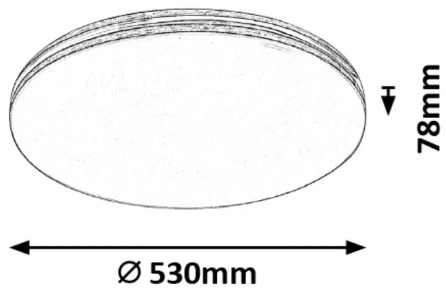 Plafoniera LED moderna Oscar 53cm alb/crom