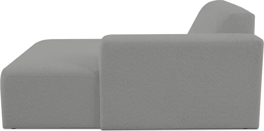 Modul pentru canapea gri cu tapițerie din stofă bouclé (cu colț pe partea dreaptă) Roxy – Scandic