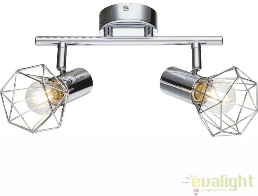 Lustra aplicata design modern 2 spoturi finisaj cromat Xara I 54802-2 GL