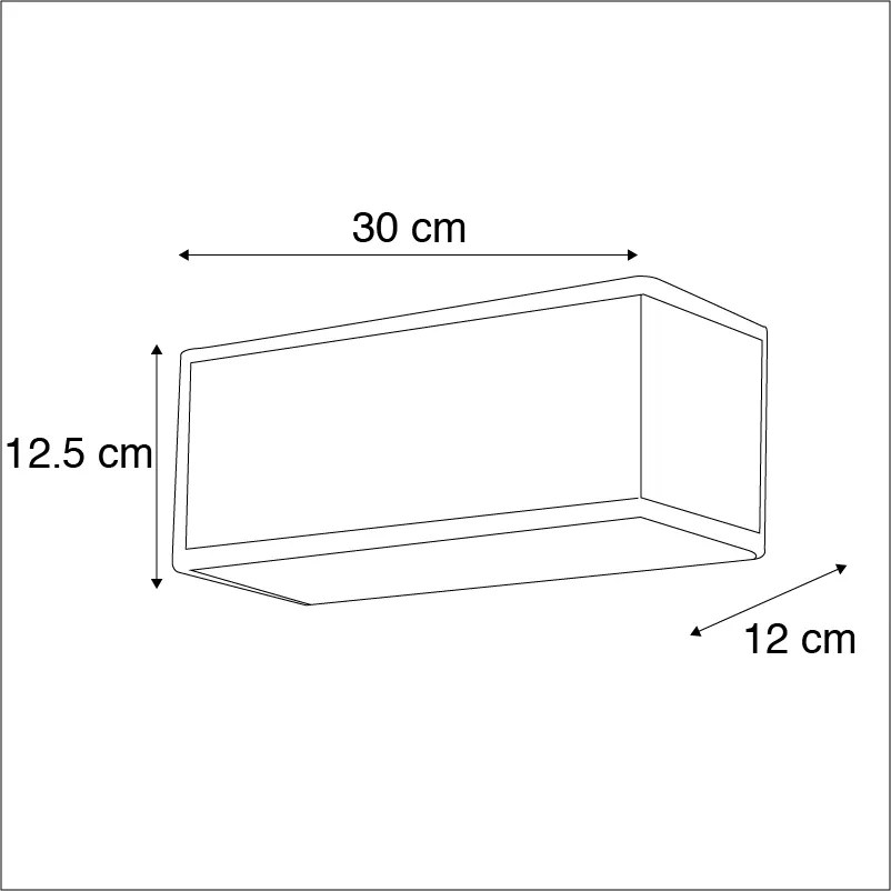 Set de 2 lămpi de perete moderne dreptunghiulare gri - Tambur