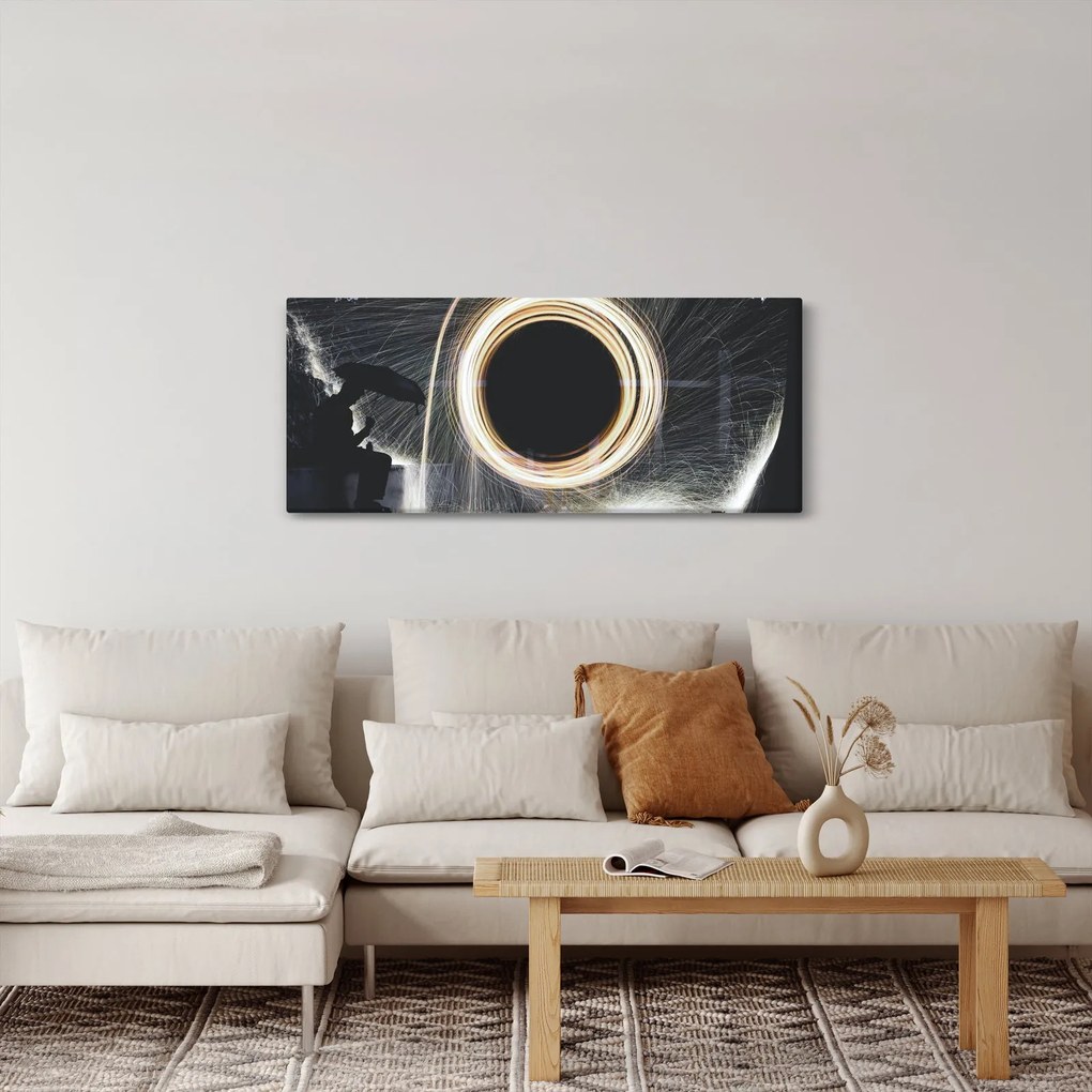 Tablou - Show de lumini în ploaie (120x50 cm)