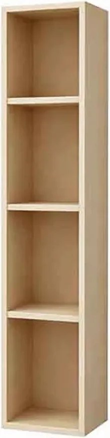 Dulap coloana mare suspendat KolpaSan Storia cu rafturi 28x150 cm finisaj lemn acacia