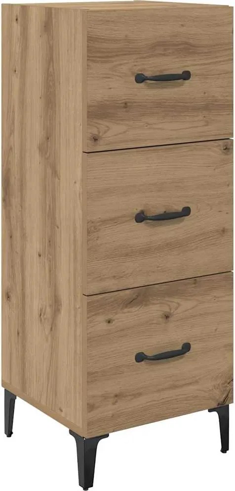 vidaXL Bufet Stejar Artizanal 34,5 x 34 x 90 cm Lemn compozit