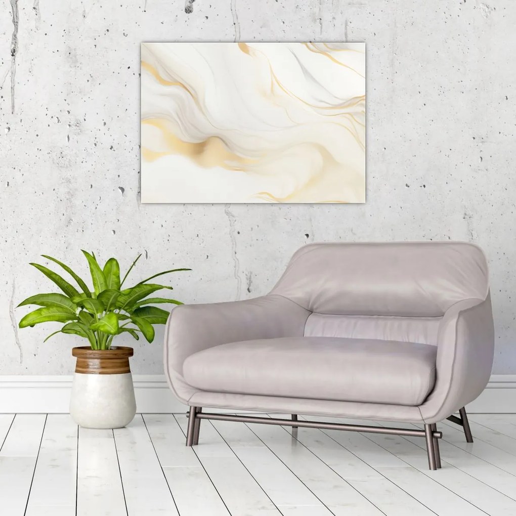 Tablou pe sticlă - Abstracție cu decor (70x50 cm)