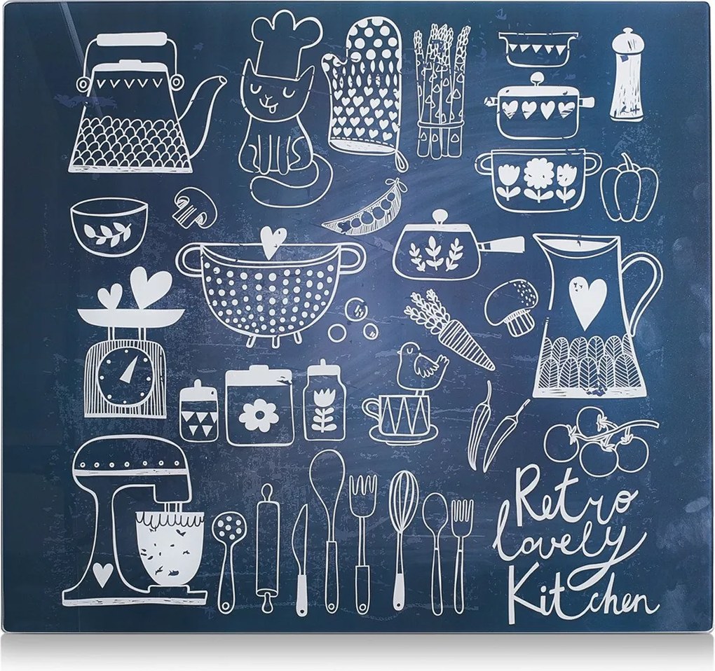 Placă de protecție din sticlă LOVELY KITCHEN pentru aragaz – mare, ZELLER, model 9