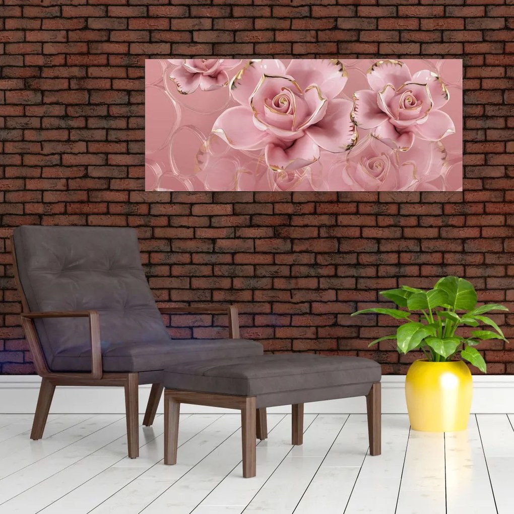 Tablou - Decor floral (120x50 cm)