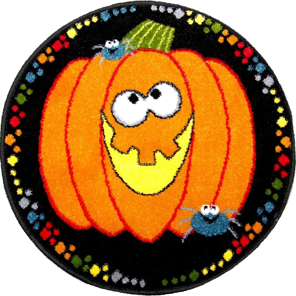 Covor Kolibri Rotund Halloween Dovleac