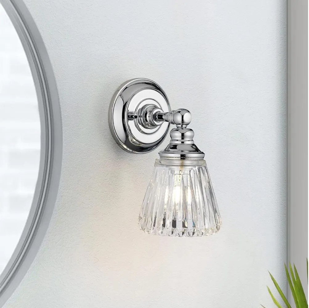 Quintiesse QN-KEYNES1-BATH-LED Lampă de perete pentru baie KEYNES, soclu 1xG9, 3W, 230V, IP44, crom lucios