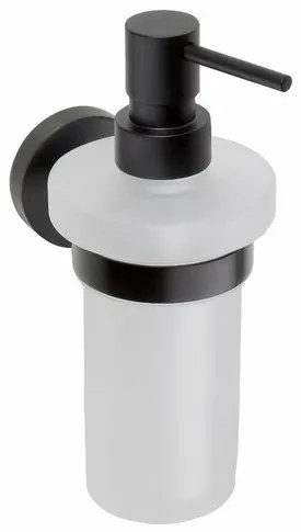 Dozator de săpun SAPHO XB100 black X-Round,sticlă albă/negru, 230 ml