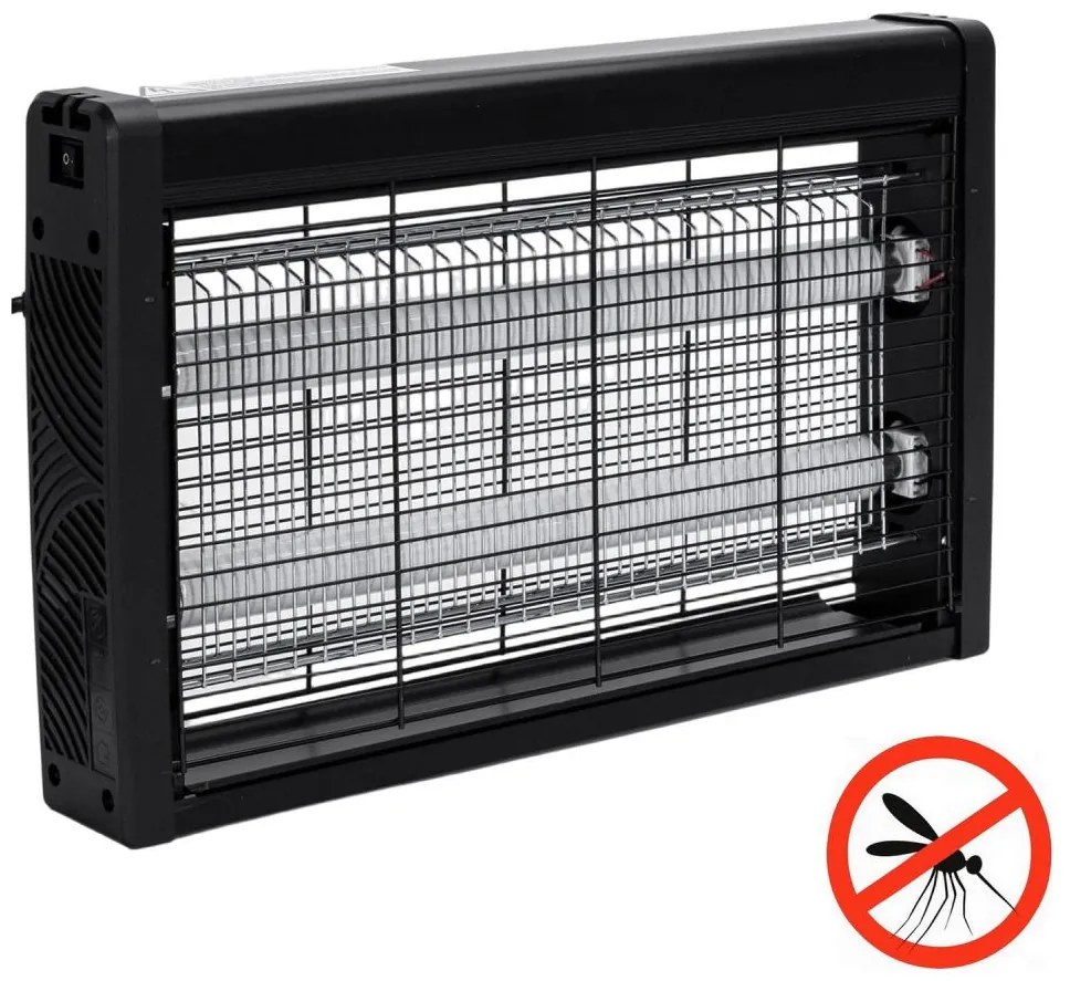Brilagi - Capcană electrică pentru insecte 2 x UV / 10 W / 230 V, 60 m², neagră