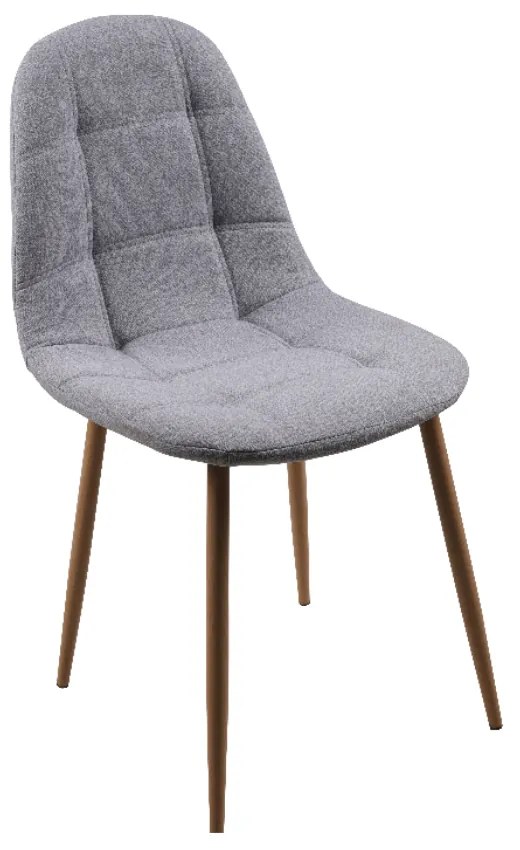 Scaun dining Hans, textil, gri