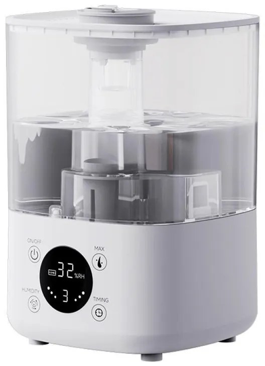 Umidificator de aer Xiaomi Lydsto F100S, 25W, 2,5 L, 3 trepte, 200 ml / h, Afisaj, Mod noapte, Timer, Alb