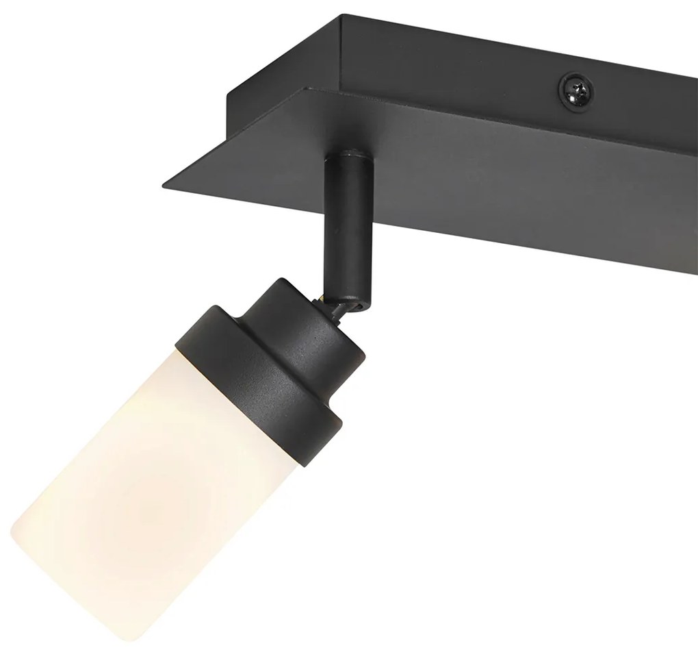 Spot modern pentru baie negru cu 3 lumini IP44 - Japie