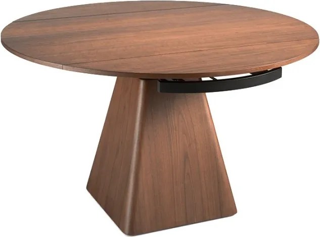 Masa extensibila eleganta design LUX Walnut Veneered 80-140x140cm