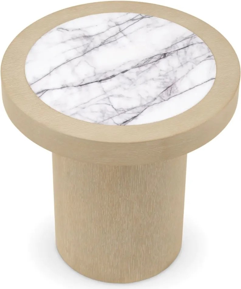 Masuta Design LUX, Marmura, Furnir Stejar, Presedio 50cm