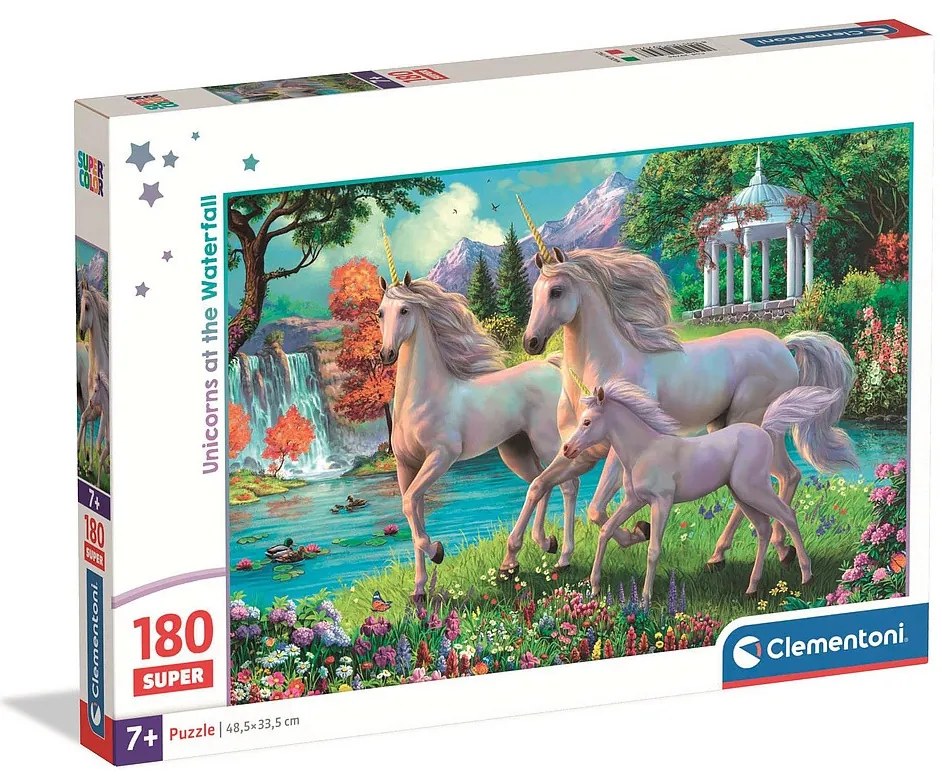Unicorn Waterfall Puzzle Clementoni de 180 de piese