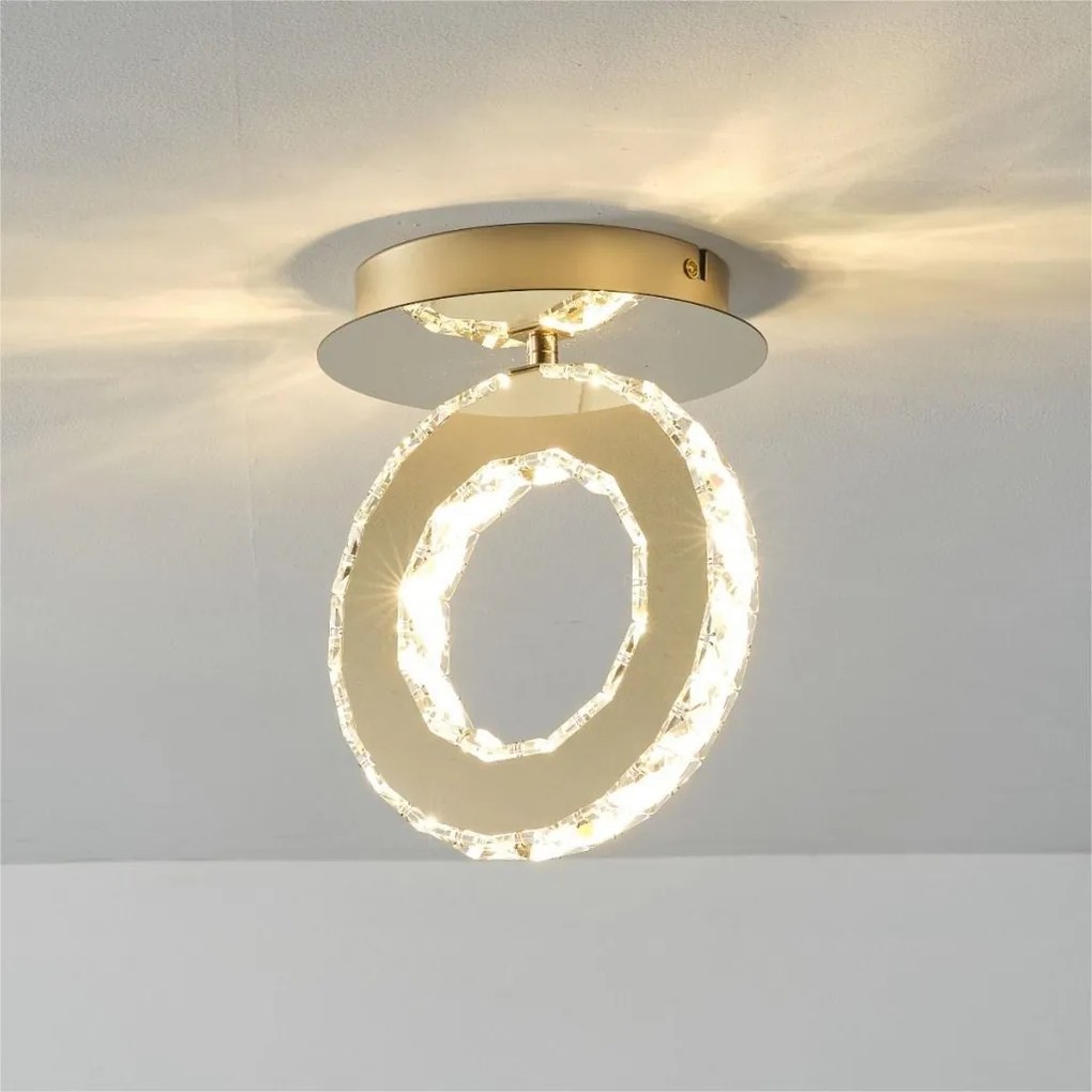 Lustra LED aplicata design modern Girona auriu
