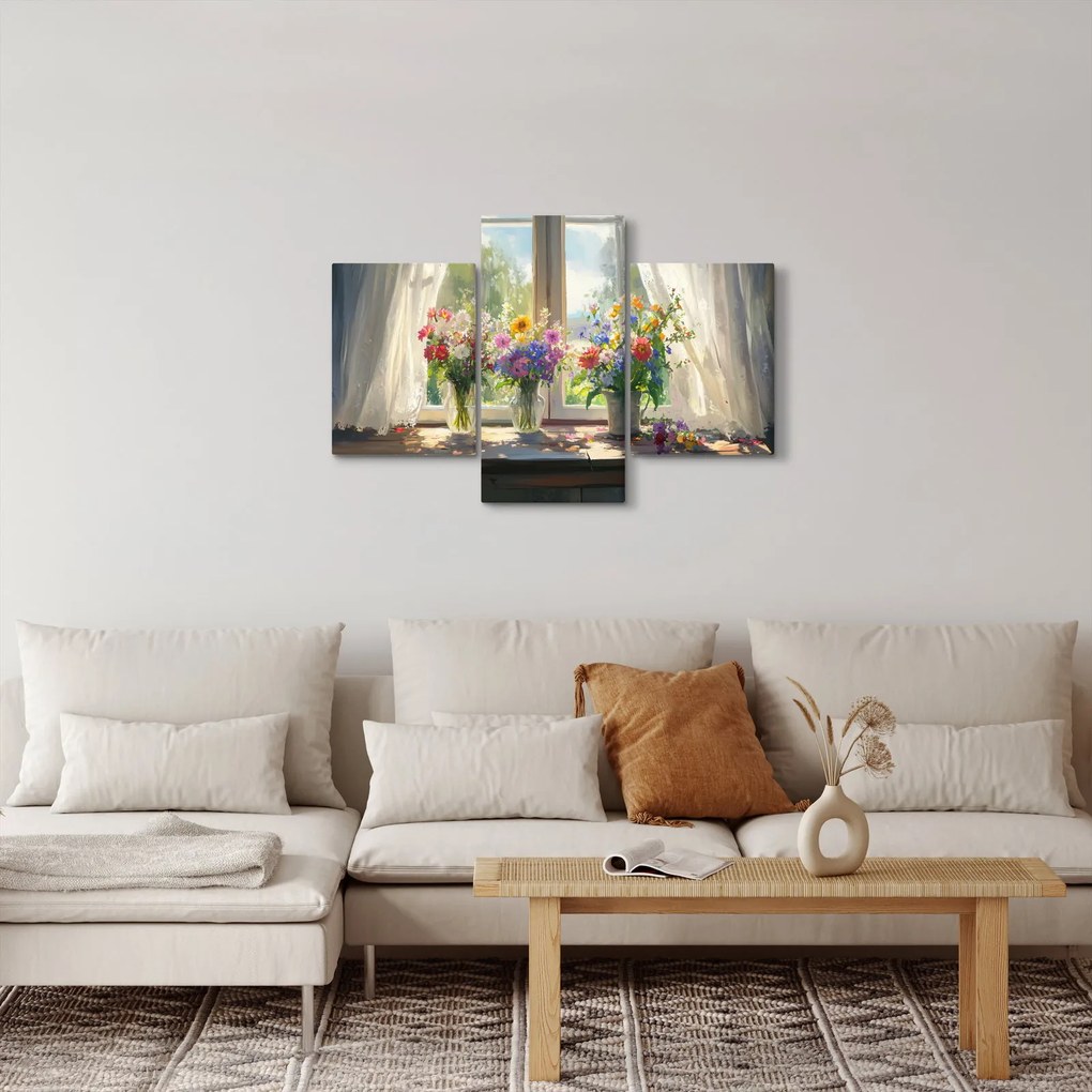 Tablou - Buchet la fereastră (90x60 cm)
