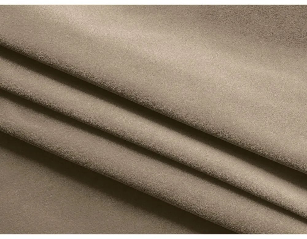 Colțar maro deschis extensibil/cu spațiu de depozitare cu tapițerie din catifea (cu colț pe partea stângă/cu șezlong) Kapua – Makamii