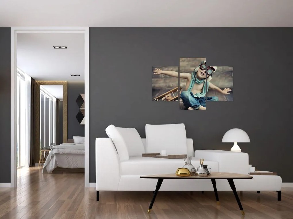 Tablou - Tânăr aviator (90x60 cm)