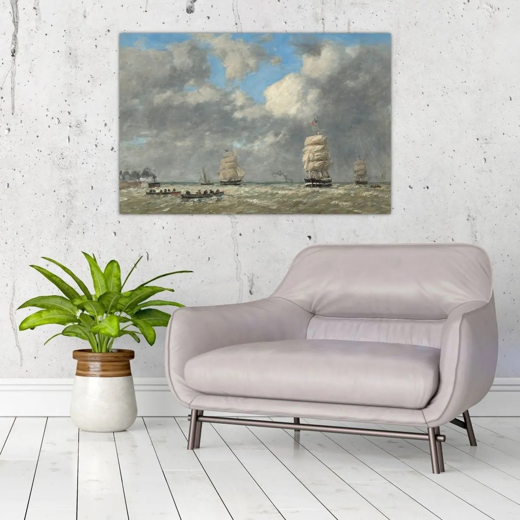 Tablou - Eugène Boudin, Le Havre, reproducere (90x60 cm)