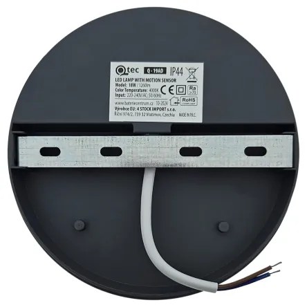 Aplica LED de exterior cu senzor de mișcare, 18W, 230V, IP44, antracit