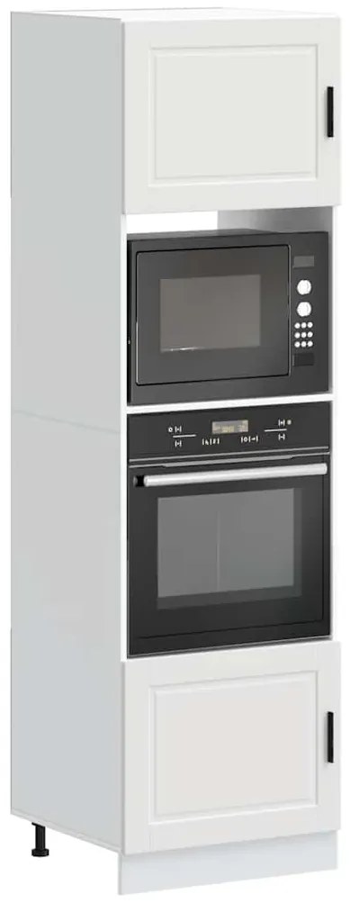 vidaXL Dulapuri pentru cuptor 2 buc Porto Alb lemn prelucrat