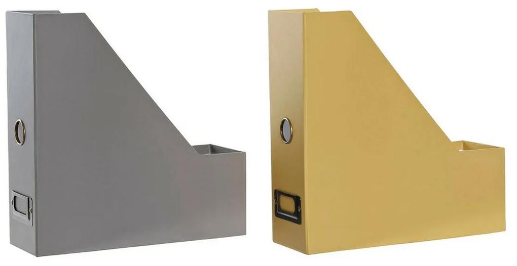 Organizator multifuncțional  dkd home decor carton metal (2 pcs) (9 x 26.5 x 27 cm)