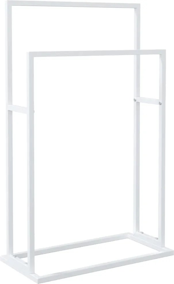 vidaXL Suport de prosoape autonom, alb, 48x24x78,5 cm, fier