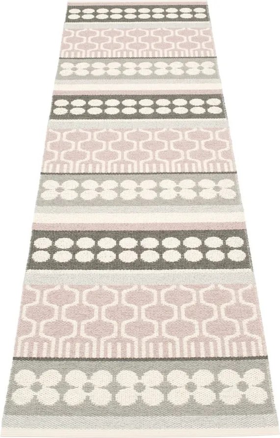 Covor tip traversă pentru interior și exterior roz deschis/gri 70x270 cm Asta Pale Rose – Pappelina