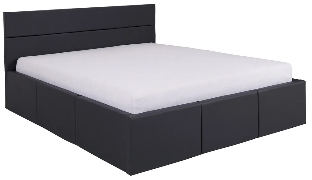 Pat matrimonial 170 cm Calabria P (Piele ecologică grafit) (cu somieră). 1051552