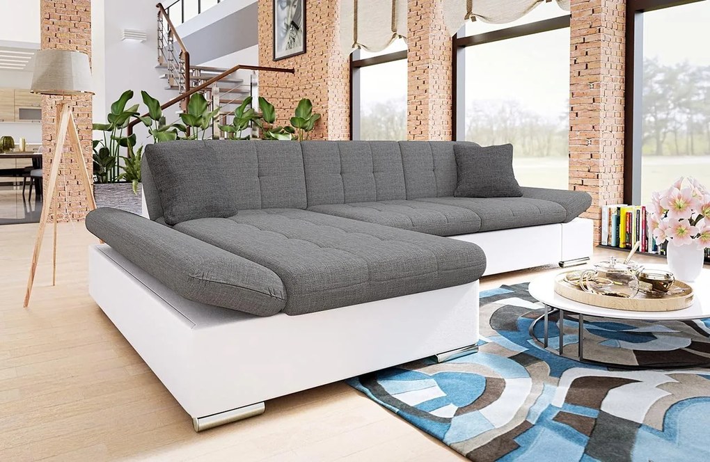 Colțar cu funcție de dormit Raphael (S) (piele ecologică Soft 017 + Lux 06 + Lux 05). 1060104
