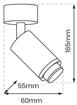 Spot MICA 1xGU10/25W/230V alb